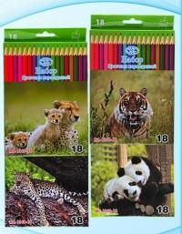 Miraculous Цветные карандаши "Животные", 18 цветов