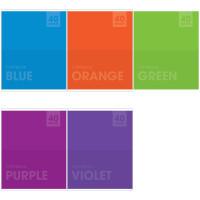 OfficeSpace Комплект тетрадей "Моноколор. Яркие цвета", А5, 40 листов, клетка (10 тетрадей в комплекте) (количество товаров в комплекте: 10)