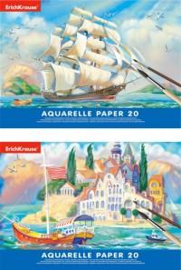 ErichKrause Альбом для рисования с акварельной бумагой, А4, 20 листов