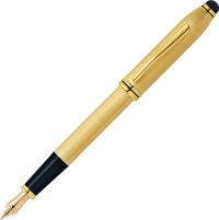 Cross Ручка перьевая "Townsend", со стилусом 8 мм, золотое перо, цвет - золотистый