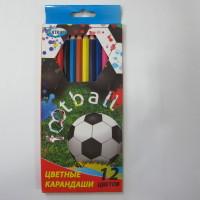 CENTRUM Карандаши цветные "Футбол", 177 мм, 12 цветов