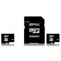 Silicon Power SPMSDHC10 microSDHC, 8Гб, Class 10 + adapter