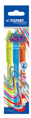 Expert complete Ручка шариковая &quot;Neon Drive&quot; (Blue + Orange + Green), 0,7 мм, синяя, 3 штуки