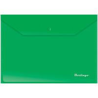 Berlingo Папка-конверт на кнопке, А4, 180 мкм, зеленая (10 штук в комплекте) (количество товаров в комплекте: 10)