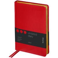 Berlingo Ежедневник недатированный "xGold", A5, 160 листов, кожзам, золотой срез, красный