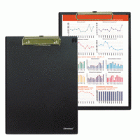 BRAUBERG Доска-планшет с верхним зажимом, А4, черная