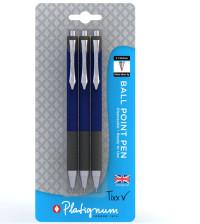Platignum Ручки шариковые "Platignum", с чернилами синего цвета, 3 штуки, арт. 50500