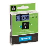 DYMO Картридж для принтеров этикеток "D1", 12 мм x 7 метров, лента пластиковая, черный шрифт, голубой фон