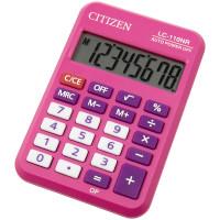 CITIZEN Калькулятор карманный "LC-110NRPK", 8 разрядов, 88x58x11 мм, розовый