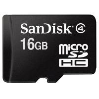 Sandisk microsdhc 16gb class 4 + адаптер (sdsdqm-016g-b35a)