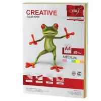 Creative Бумага "color" А4, 80 г/м2, 100 листов (5 цветов по 20 листов), цветная медиум