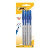 BIC Набор ручек шариковых "Round Stic Exact" (синие), 4 штуки