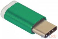 Green Connection Greenconnect Переходник USB Type C на micro USB 2.0, M/F, Greenconnect, зелёный, GCR-UC3U2MF-Green