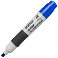 Index Маркер перманентный, 1-5 мм, синий, клиновидный наконечник, грип