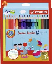 STABILO Набор цветных карандашей "Swans Jumbo", 18 цветов