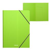 ErichKrause Папка на резинках пластиковая "Neon", А4, зеленая