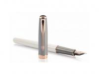 Ручка перьевая Parker Sonnet F533 Subtle Pearl &amp; Grey перо F бело-серый 1930059