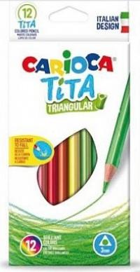 Carioca Набор цветных карандашей "Tita", 12 цветов, трехгранные