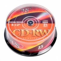 VS Диск CD-RW, 700 Мб, 4-12х, 25 штук