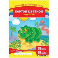 OfficeSpace Комплект цветного картона "Волшебный", 10 цветов (в комплекте 30 упаковок по 10 листов) (количество товаров в комплекте: 30)