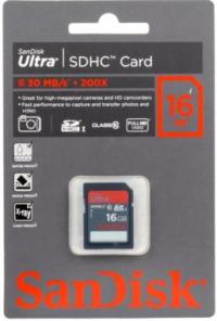 Sandisk SDHC Ultra 16GB Class10 UHS-I