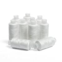 Нит-ка Нить для бисера, 300 м, цвет: белый (10 штук в комплекте) (количество товаров в комплекте: 10)