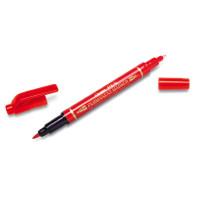 Pentel Маркер двусторонний "Pen Twin Tip New", красный