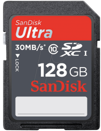 Sandisk SDXC Ultra Class 10 UHS-I 30MB/s 128GB
