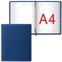 BRAUBERG Еженедельник датированный на 2016 год, А4, 88 листов, синий