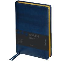 Berlingo Ежедневник недатированный "xGold", A5, 160 листов, кожзам, золотой срез, синий