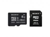 Sony Карта памяти Micro SDHC 8Gb Class 10 SR8UYA/T1 + адаптер SD