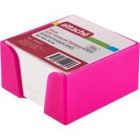 ATTACHE Блок-кубик для записей, в боксе "Fantasy", 9х9х5 см, цвет бокса розовый