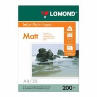 LOMOND Фотобумага матовая, двухсторонняя, А4, 25 листов, 200 г/м2