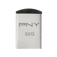 PNY Micro M2 Attache 32Гб, Серебристый, металл, USB 2.0