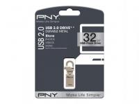 PNY Флешка USB 32Gb Micro Hook Attache P-FDI32G/APPHK-GE серебристый
