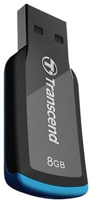 Transcend Usb2.0  8gb jetflash 360 ts8gjf360 черный/голубой