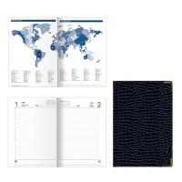 Канц-Эксмо Ежедневник датированный "Iguana", А5, 176 листов, цвет обложки темно-синий