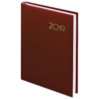 BRAUBERG Ежедневник датированный на 2019 год "Select", А5, 168 листов, коричневый