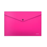 ErichKrause Папка-конверт на кнопке "Glossy Neon", непрозрачная, A4, розовая