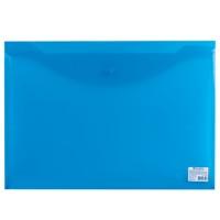 BRAUBERG Папка-конверт с кнопкой &quot;Brauberg&quot;, А3, 180 мкм, цвет тонированный синий