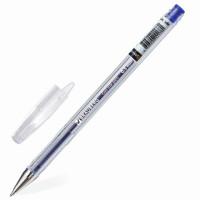 BRAUBERG Ручка гелевая "Jet", корпус прозрачный, узел 0,5 мм, линия 0,35 мм, синяя