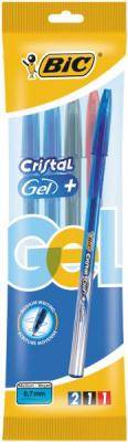 BIC Ручки гелевые "Cristal Gel", 4 штуки