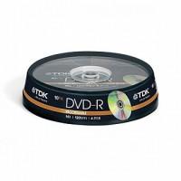 TDK Диск DVD-R 4700 Мб, 16х, 10 штук