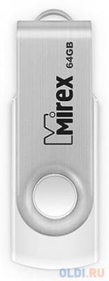 Mirex Флешка 64Gb Swivel USB 2.0 белый 13600-FMUSWT64