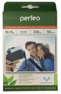 Проф-Пресс Фотобумага "Perfeo", глянцевая, 10x15 см, 230 г/м2, 50 листов