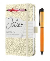 Sigel Блокнот "Sigel. Jolie Natural Beauty", А6, 87 листов, линия, ванильный сад + ручка "Stabilo. Palette"