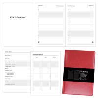 Канц-Эксмо Ежедневник недатированный "Optima", А5, 136 листов, темно-красный