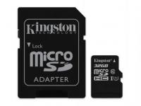 Kingston Карта памяти Micro SDHC 32GB Class 10 SDC10G2/32GB + адаптер