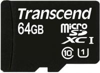 Transcend microSDXC 64Gb Class 10 UHS-1 + SD adapter