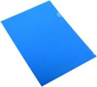 БЮРОКРАТ Папка-уголок, A4, 0,18 мм, синий